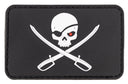 Morale patch MFH Skull with Swords en caoutchouc 3D 8 x 5 cm à dos auto-agrippant