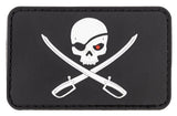 Morale patch MFH Skull with Swords en caoutchouc 3D 8 x 5 cm à dos auto-agrippant