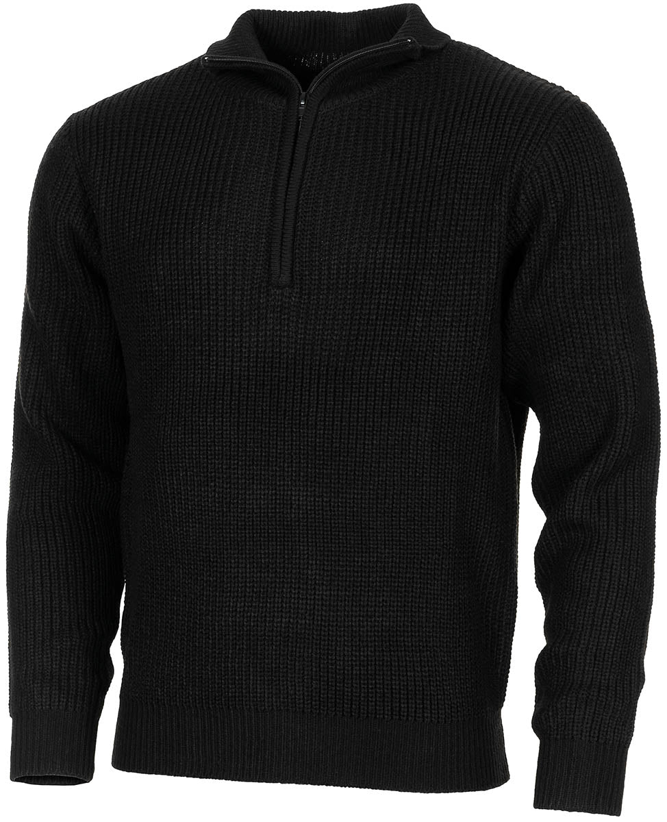 Pull MFH Troyer en grosse maille acrylique à glissière dissimulée au col