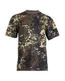 T-shirt enfant Mil-Tec en coton 140 à 145 g/m² manches courtes motif militaire