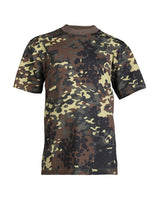 T-shirt enfant Mil-Tec en coton 140 à 145 g/m² manches courtes motif militaire