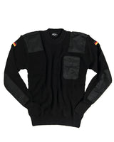 Pull type Bundeswehr Mil-Tec en laine 80 % coudes renforcés et poche de poitrine