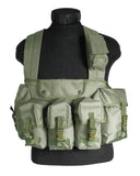 Gilet chest rig Mil-Tec 6 poches en polyester enduit avec bretelles rembourrées réglables