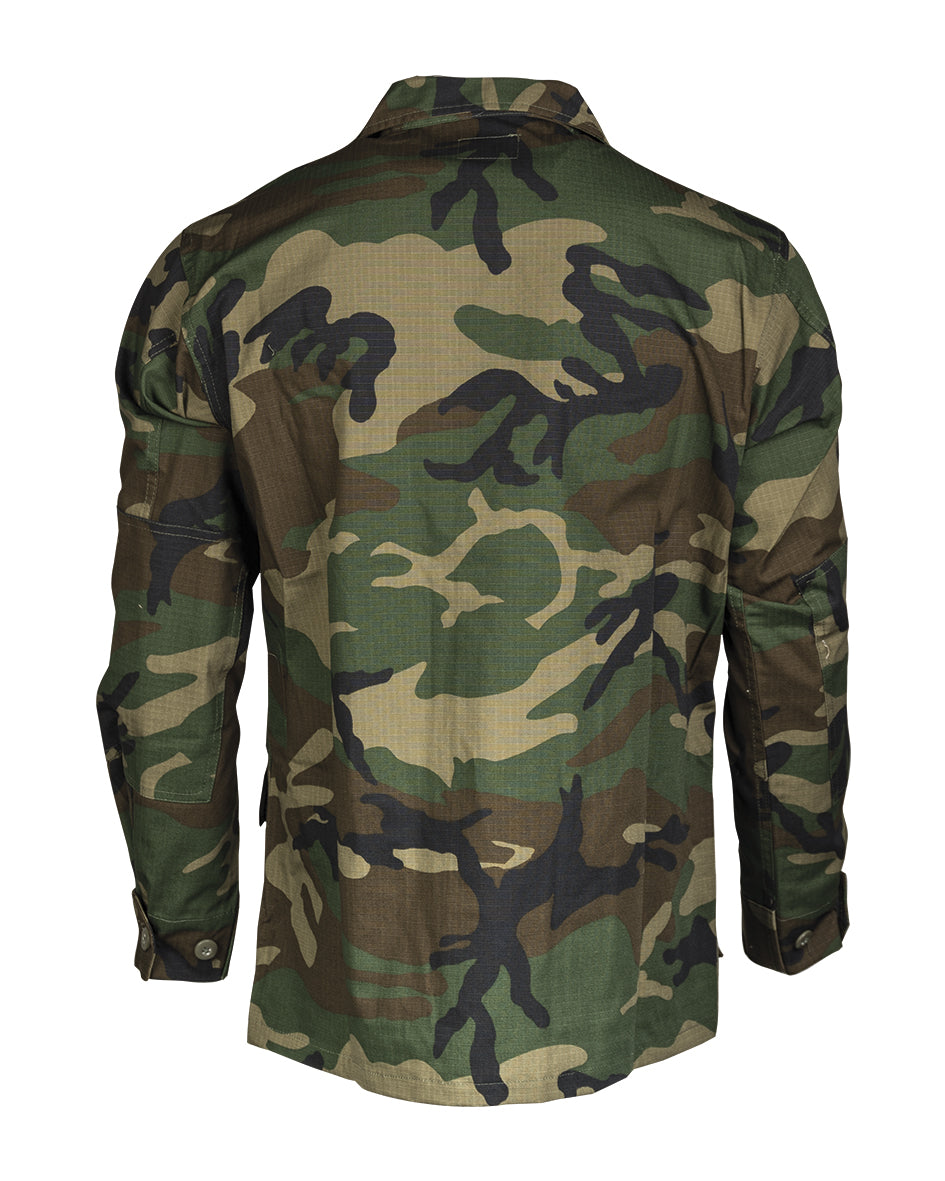 Veste de combat Teesar type US BDU en coton ripstop 200 g/m² avec quatre poches plaquées