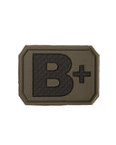 Patch groupe sanguin B positif Mil-Tec en PVC 3,8 x 2,8 cm à dos auto-agrippant