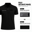 Polo Sécurité privée Patrol Equipement en coton marquage rétroréfléchissant deux faces