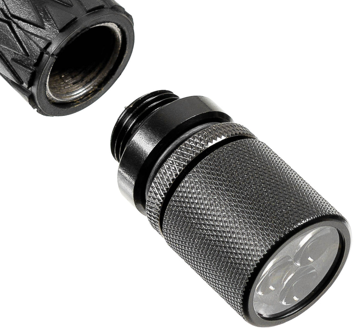 Lampe à visser pour matraque télescopique MFH 3 LED corps aluminium 85 g
