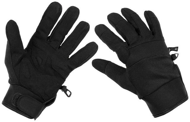 Gants de service MFH Security à paume cuir synthétique et dos élasthanne et néoprène