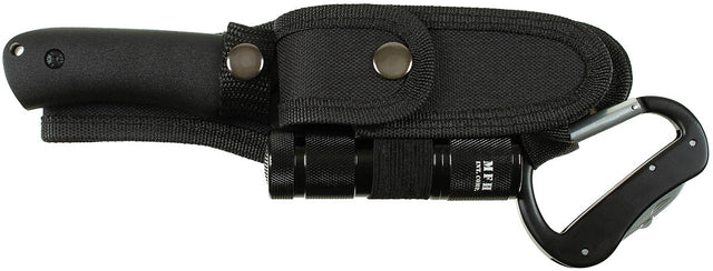 Ensemble couteau de survie MFH lame 10 cm avec couteau pliant scie et lampe