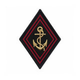 Écusson brodé losange Troupes de Marine 60 x 80 mm dos auto-agrippant