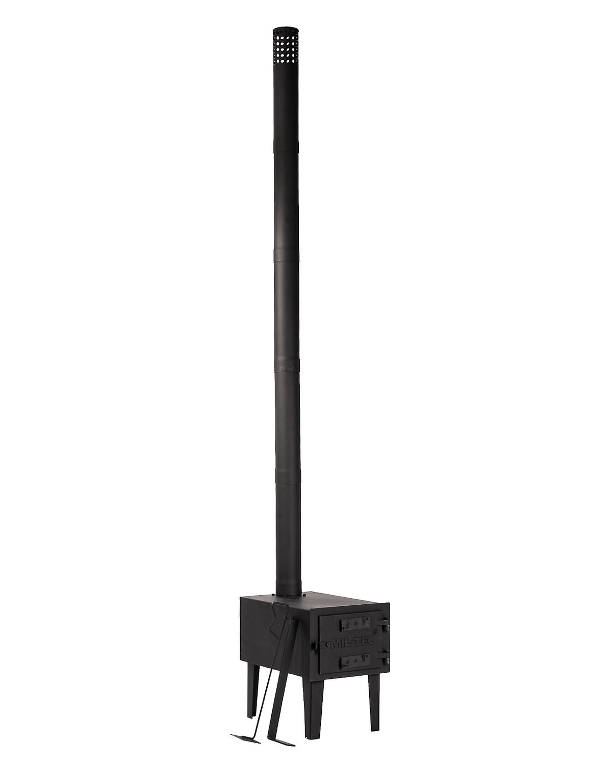 Poêle à tente Mil-Tec en acier au carbone porte fonte tuyau 196 cm 16,5 kg complet