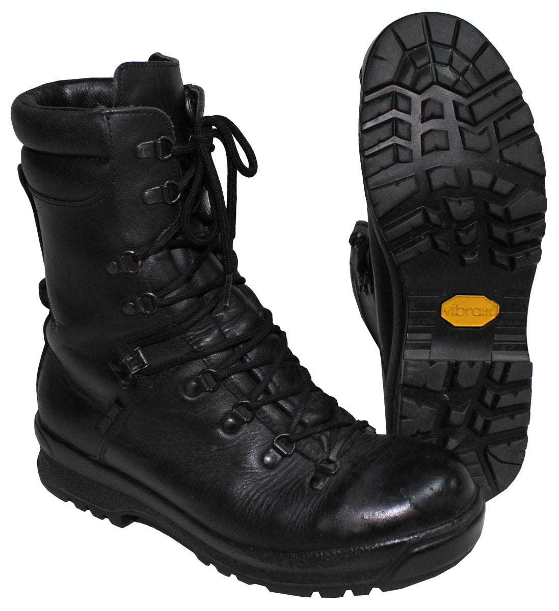 Chaussures de combat britanniques en cuir doublé, surplus d'occasion, lot de 5
