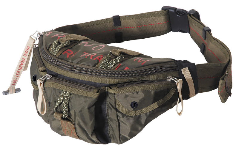 Sacoche de ceinture PT PureTrash en nylon 31 x 20 x 13 cm à quatre poches