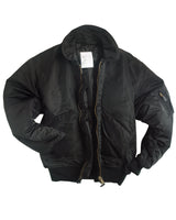 Blouson aviateur type CWU Mil-Tec en nylon matelasse 200 g/m2 poches auto-agrippantes