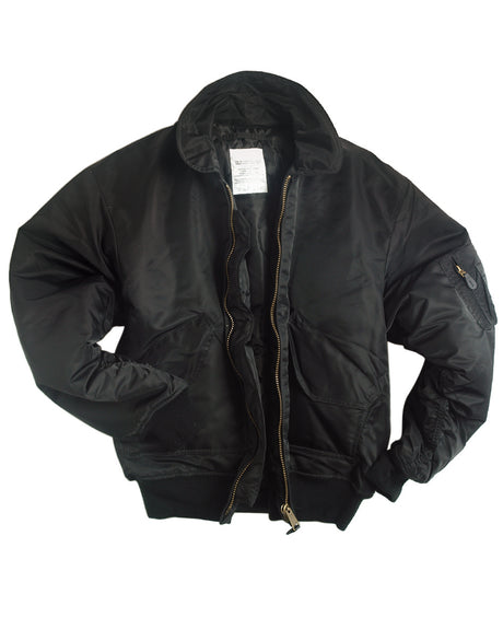 Blouson aviateur type CWU Mil-Tec en nylon matelasse 200 g/m2 poches auto-agrippantes