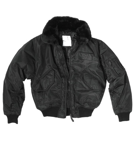Blouson type CWU Mil-Tec en nylon déperlant matelassé avec col amovible et cinq poches
