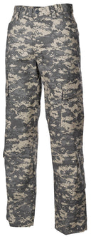 Pantalon de combat US ACU MFH Rip Stop 100 % coton huit poches logements genouillères