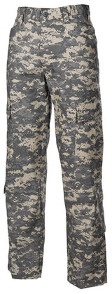 Pantalon de combat US ACU MFH Rip Stop 100 % coton huit poches logements genouillères