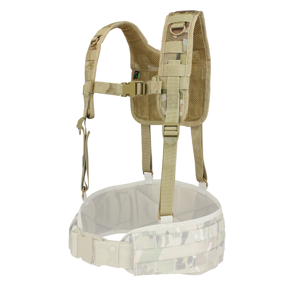 Brêlage Condor H-Harness bretelles contour maille aérée trois rangées de sangles