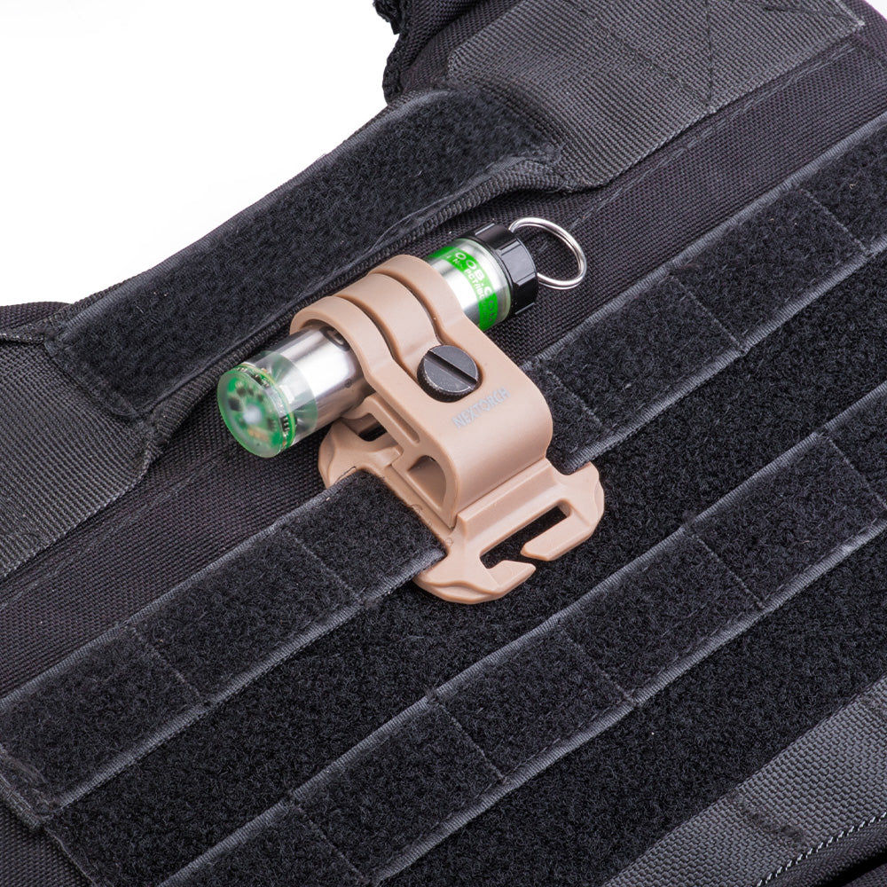 Accessoire de casque Nextorch Fixation GLO-TOOB pour casque tactique et passants MOLLE