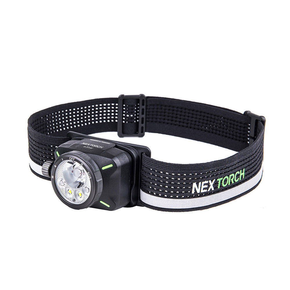 Lampe frontale Nextorch eSTAR 1 300 lumens portée 205 m IP67 en polymère