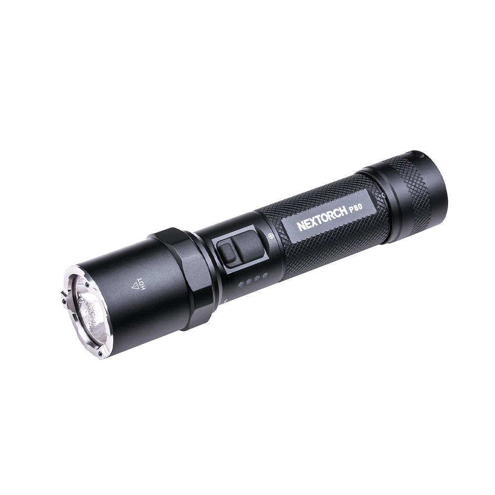 Lampe torche Nextorch P80B 2 100 lumens portée 380 m IPX7 en alliage d'aluminium de qualité
