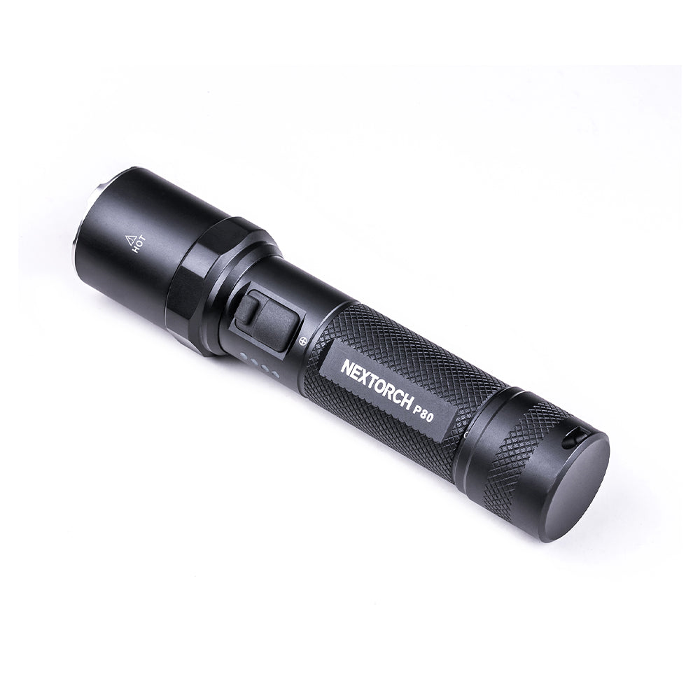 Lampe torche Nextorch P80B 2 100 lumens portée 380 m IPX7 en alliage d'aluminium de qualité