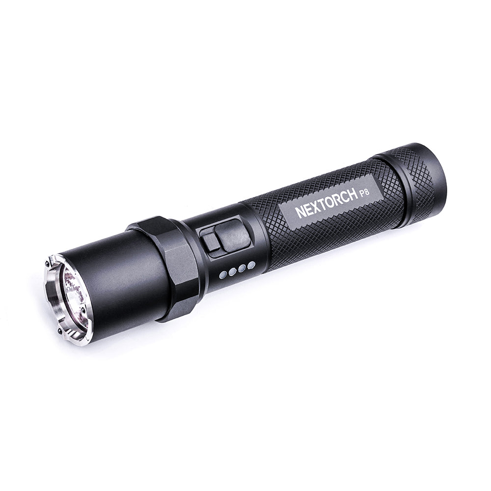 Lampe torche Nextorch P8 1 600 lumens portée 252 m IPX7 en alliage d'aluminium de qualité