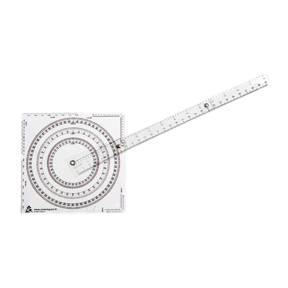 Accessoire topographique Orientsport Rapporteur OS règle 6400 graduation en millièmes, 33 grammes