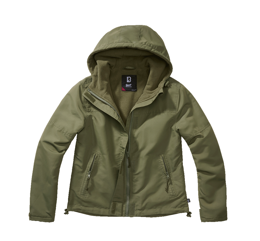 Veste coupe-vent Brandit coupe femme doublée polaire capuche et poches à glissière