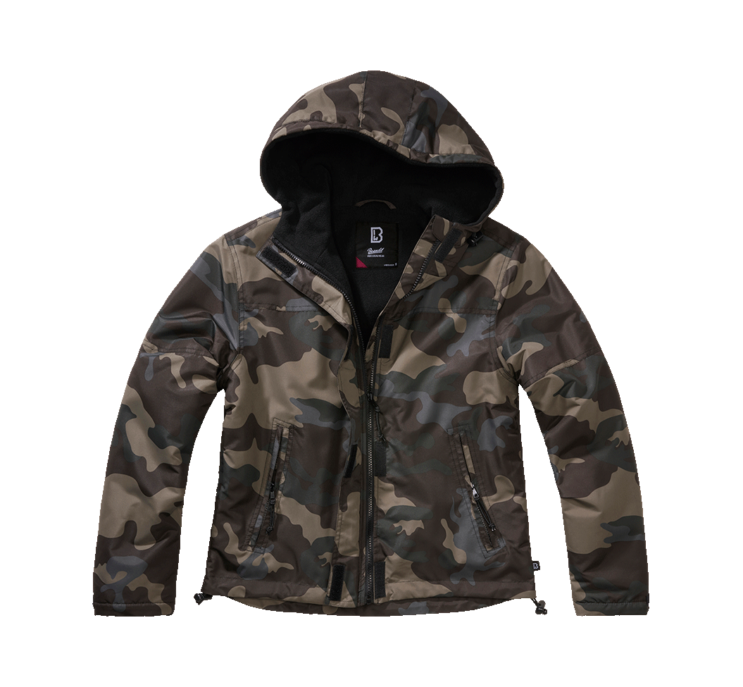 Veste coupe-vent Brandit coupe femme doublée polaire capuche et poches à glissière
