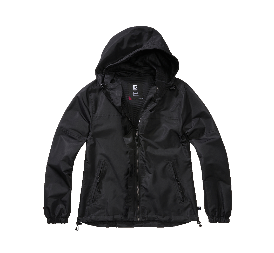 Veste coupe-vent Brandit coupe femme doublure filet respirante capuche à cordon