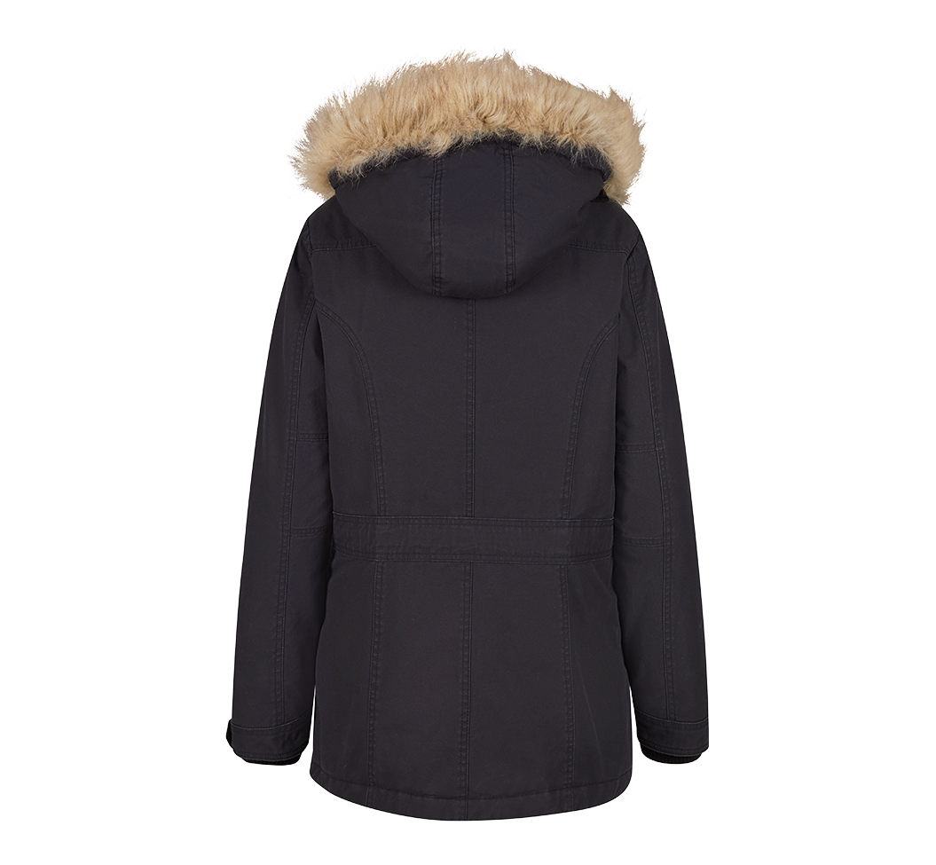 Parka Brandit Nila coupe femme en coton doublée col en fourrure synthétique amovible