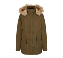 Parka Brandit Nila coupe femme en coton doublée col en fourrure synthétique amovible