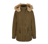 Parka Brandit Nila coupe femme en coton doublée col en fourrure synthétique amovible