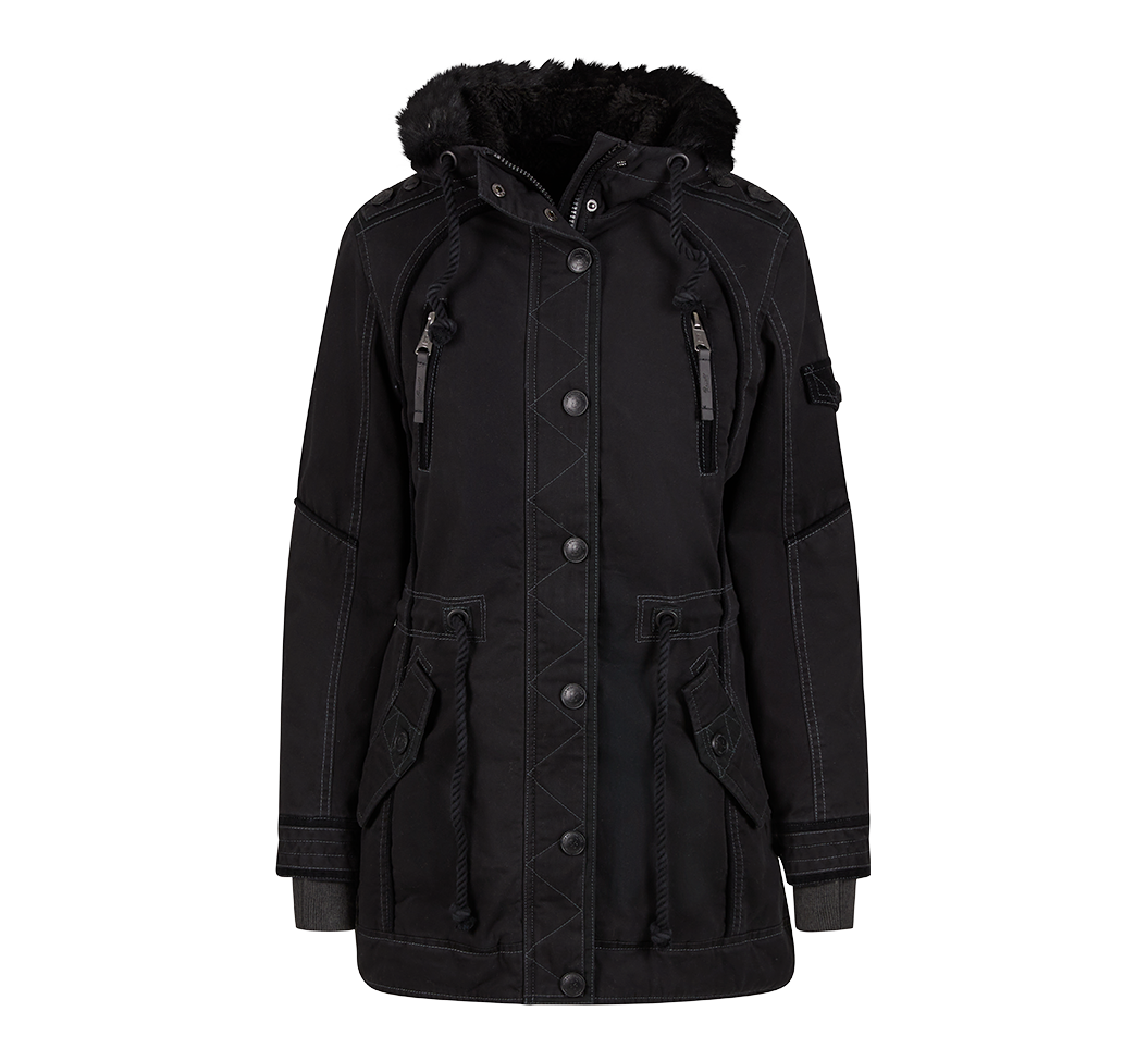 Parka Brandit Emma coupe femme en coton doublée capuche et quatre poches