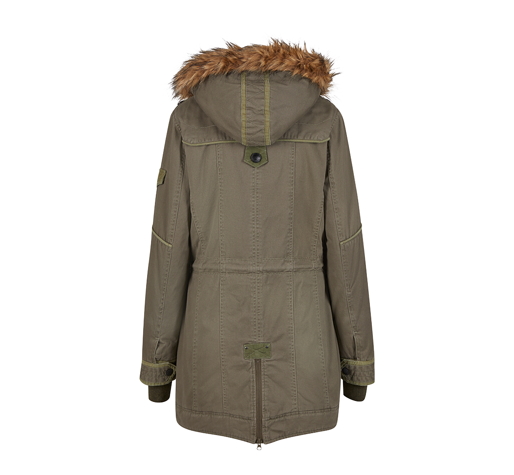 Parka Brandit Emma coupe femme en coton doublée capuche et quatre poches