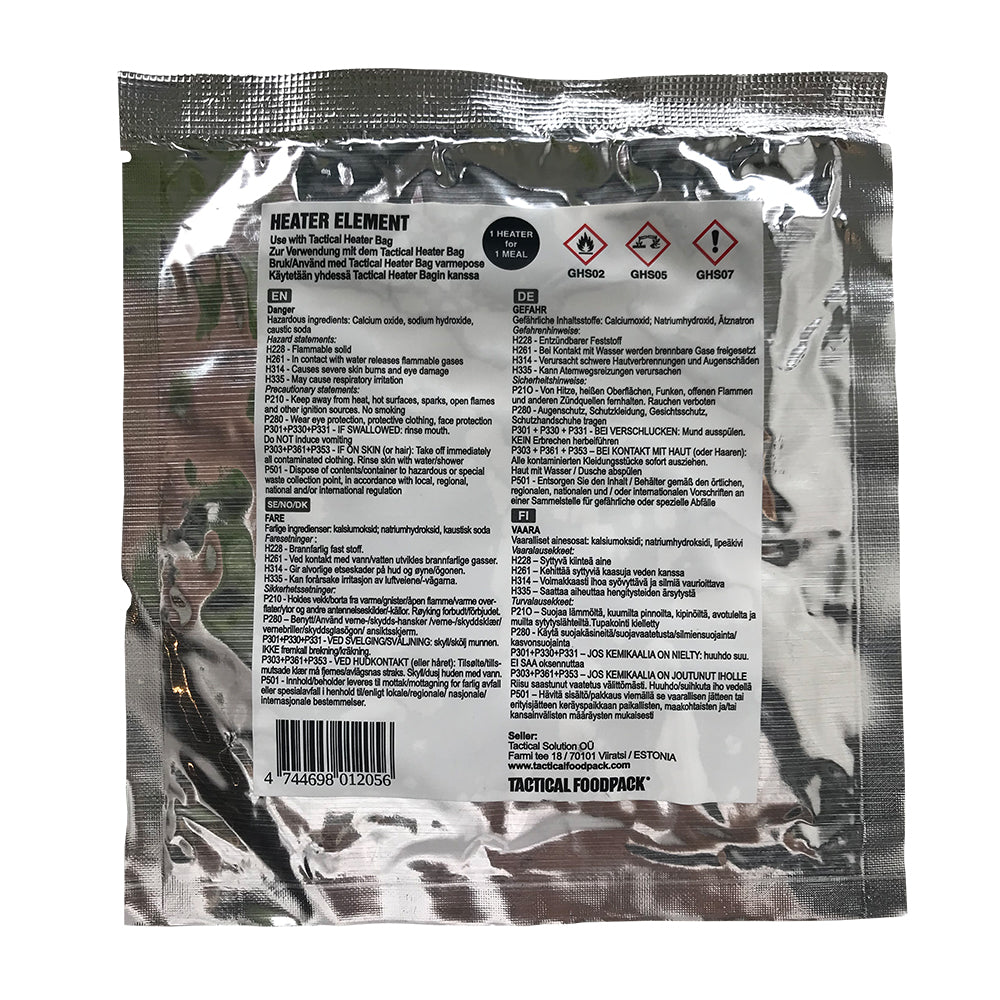 Accessoire de survie Tactical Foodpack Réactif chauffant Heater Element