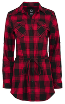 Chemise Brandit Lucy coupe femme à carreaux manches longues deux poches poitrine