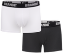 Caleçon Brandit Boxer Logo lot de deux en coton extensible à large ceinture élastique