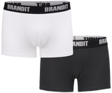 Caleçon Brandit Boxer Logo lot de deux en coton extensible à large ceinture élastique