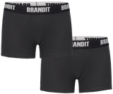 Caleçon Brandit Boxer Logo lot de deux en coton extensible à large ceinture élastique