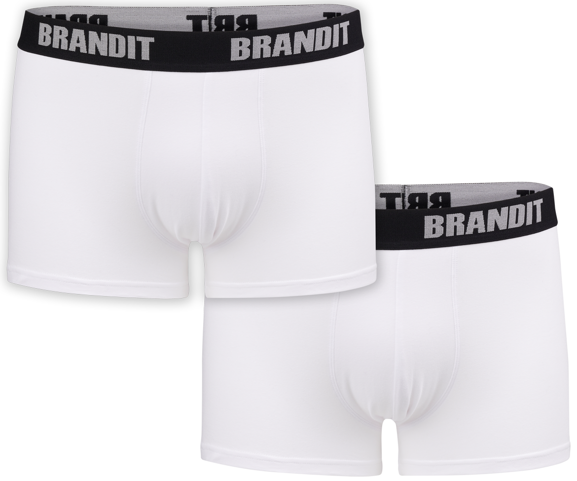 Caleçon Brandit Boxer Logo lot de deux en coton extensible à large ceinture élastique