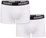 Caleçon Brandit Boxer Logo lot de deux en coton extensible à large ceinture élastique