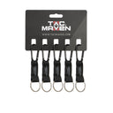 Lot de 5 mousquetons utilitaires Tac Maven en aluminium dormant de 5 mm avec anneau
