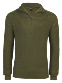 Pull Brandit Marine Troyer en maille polyacrylique col épais à fermeture éclair