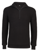 Pull Brandit Marine Troyer en maille polyacrylique col épais à fermeture éclair