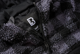 Polaire Brandit Teddyfleece Worker à capuche doublée quatre poches fermeture centrale
