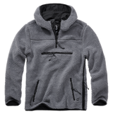 Polaire Brandit Teddyfleece Worker à capuche doublée quatre poches fermeture centrale