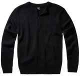 Pull Brandit Army en maille polyacrylique col rond à fermeture éclair et bords côtes
